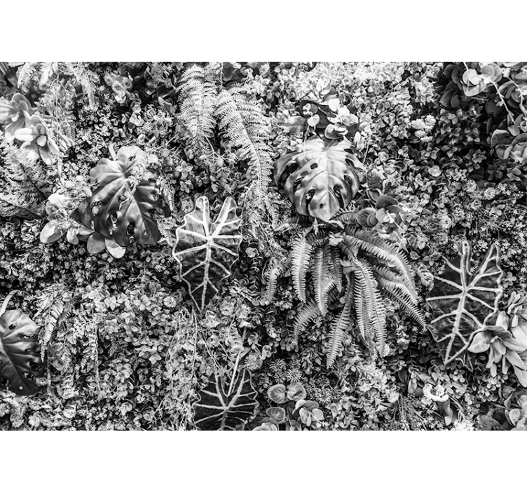 Nature wall mural textured greenery strata - TenStickers