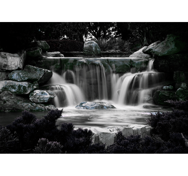 Waterfall mural in a peaceful waterfall setting - TenStickers