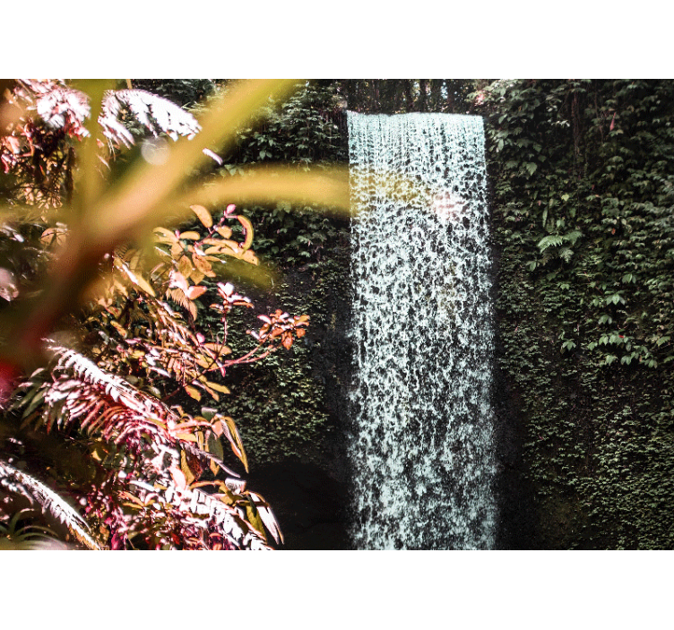 Tropical serene atmosphere waterfall mural - TenStickers