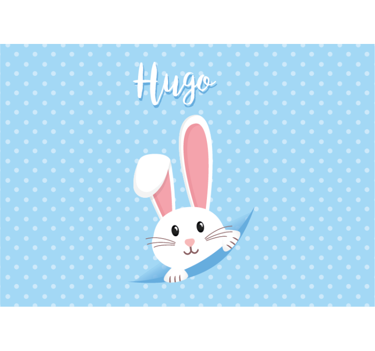 Animal wall mural happy bunny character - TenStickers
