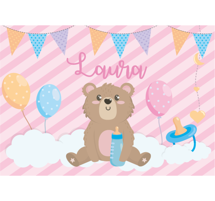 Children wall mural cute bear illustration - TenStickers