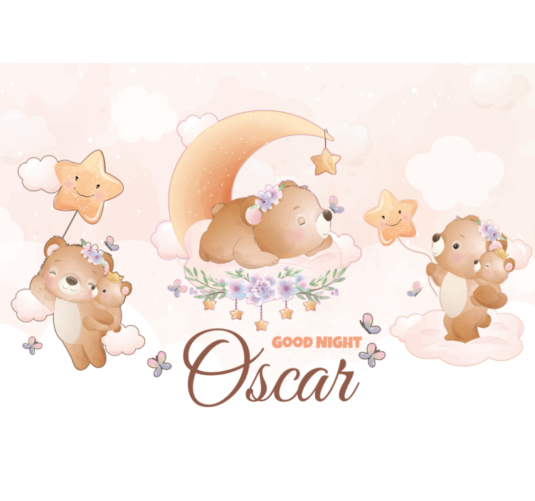 Nursery mural sleepy bear collection - TenStickers