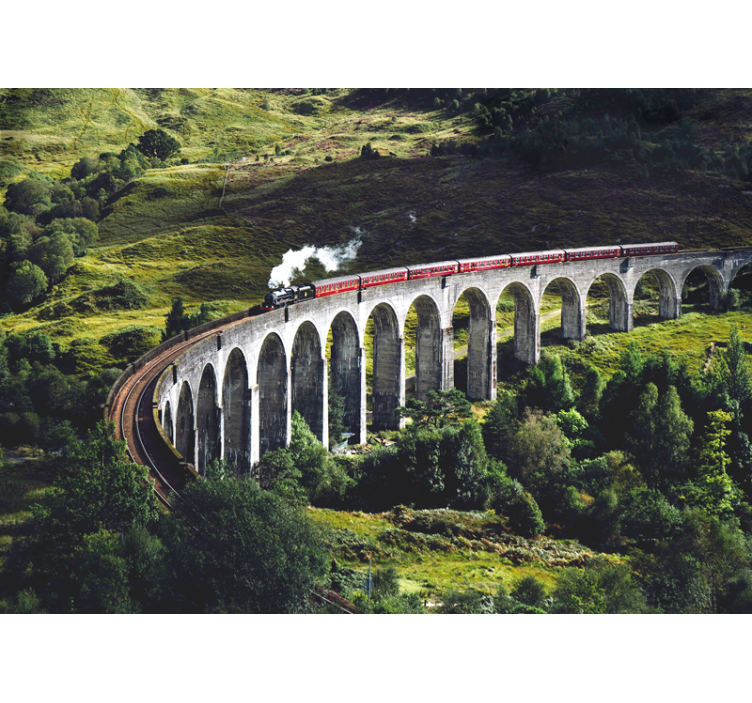 City wall mural iconic railway bridge - TenStickers