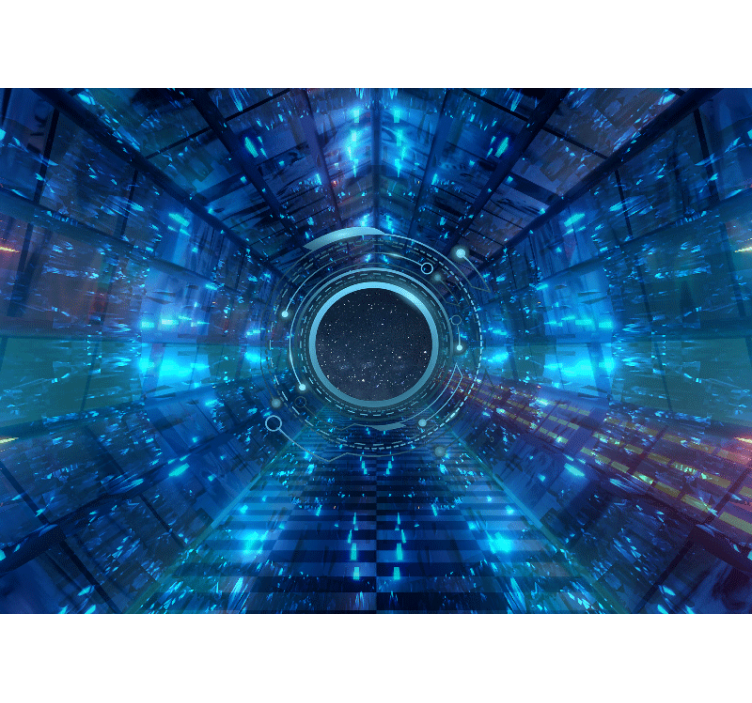 Space mural 3d cosmic gateway - TenStickers