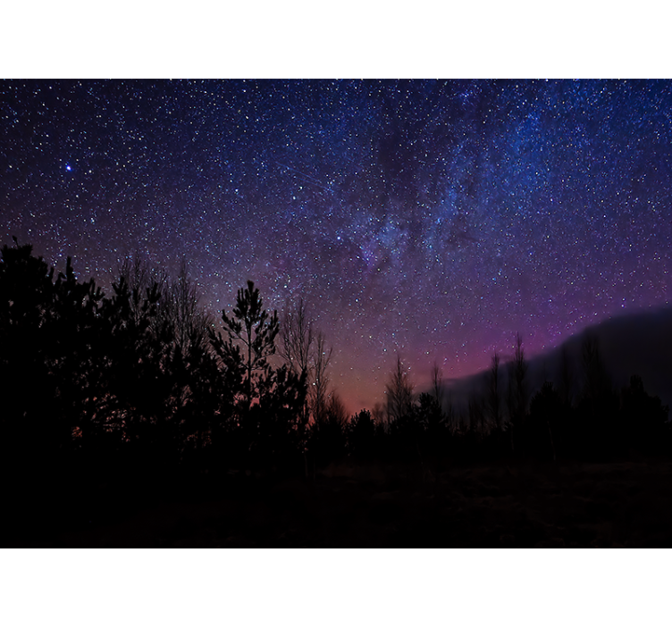 Space mural celestial evening canvas - TenStickers
