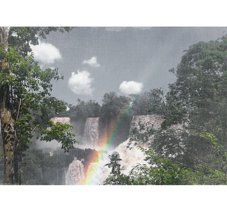 Waterfall mural rainforest waterfall scene - TenStickers