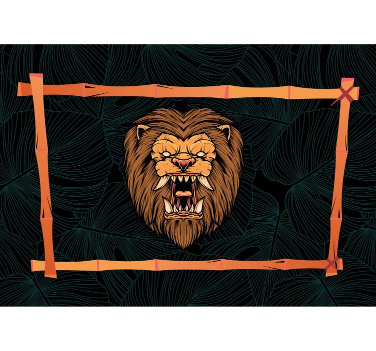 Majestic Artwork lion mural - TenStickers