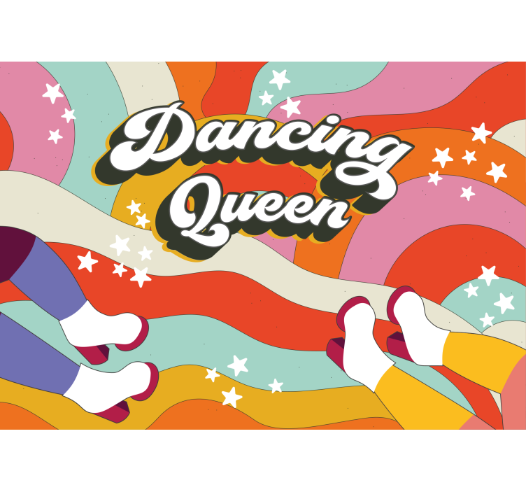 Dancing queen background vintage wall mural - TenStickers