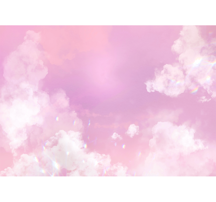 White clouds pink sky Teenage Wall Murals - TenStickers