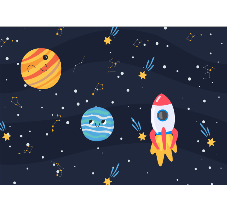 Space mural for fun planetary exploration - TenStickers