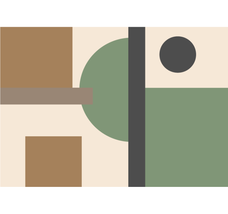 Natural colors geometric art Wall Murals - TenStickers