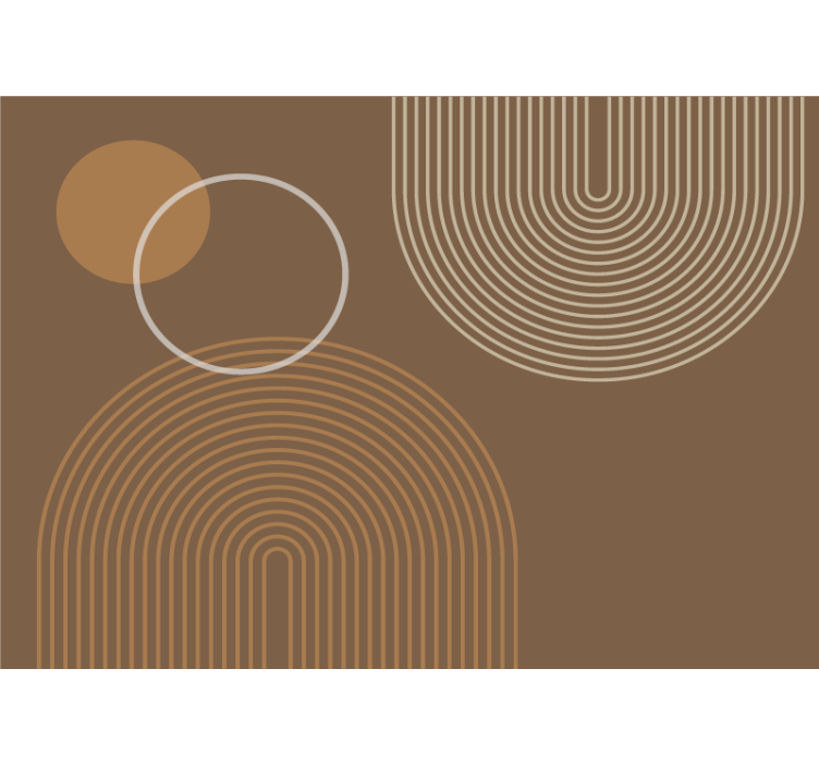 Abstract wall mural geometric circle designs - TenStickers