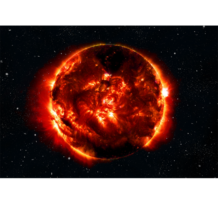 Space mural solar explosion effect - TenStickers