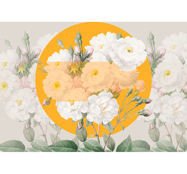 Flower mural flourishing floral design - TenStickers