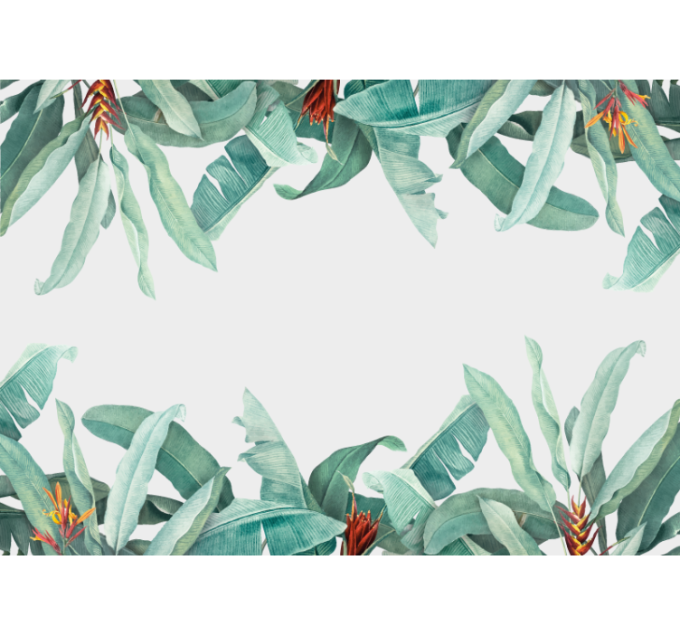Flower mural tropical greenery design - TenStickers