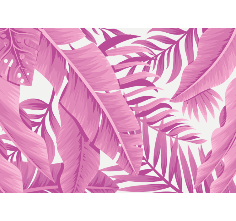 Pink tropical design nature wall mural - TenStickers