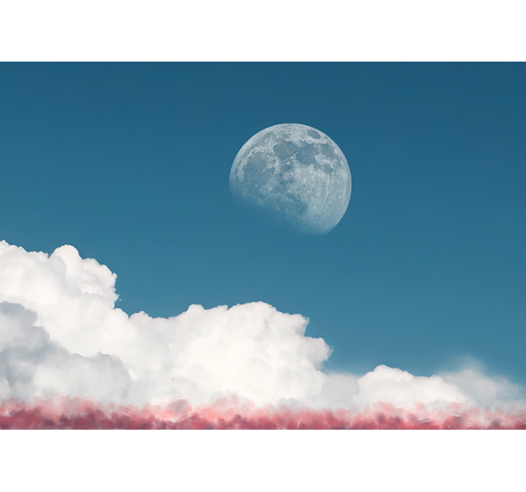 Sky mural lunar cloud scene - TenStickers
