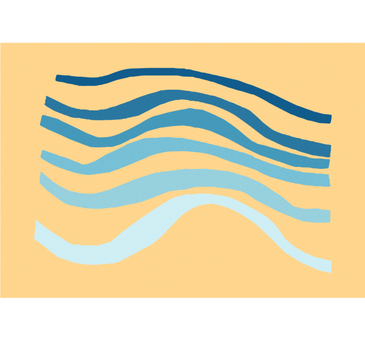 Pastel color waves abstract Kids wall Murals - TenStickers