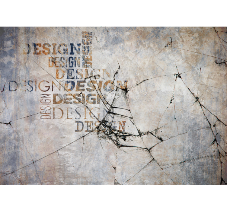 Abstract wall mural in abstract typography - TenStickers