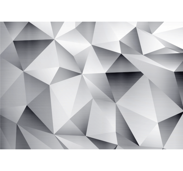 3d wall mural geometric faceted design - TenStickers