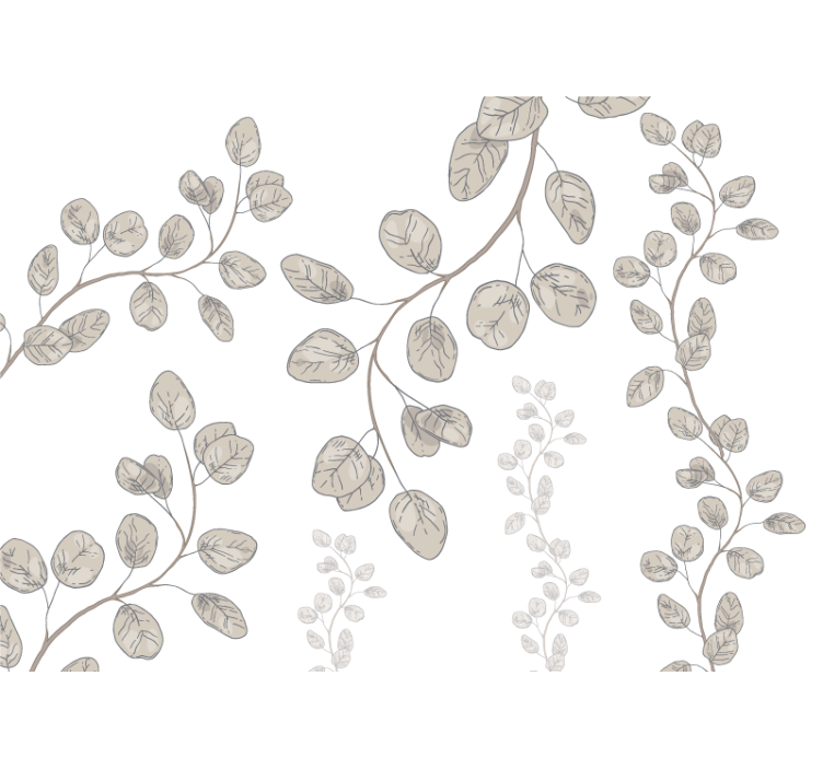 Delicate Leaf Patterns master bedroom mural - TenStickers