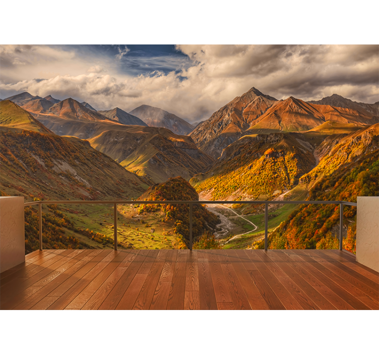 Landscape mural wallpaper regal mountain view - TenStickers