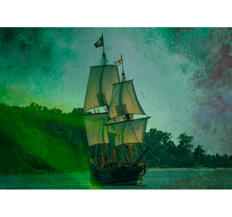 Vehicle mural of sailing vessel - TenStickers