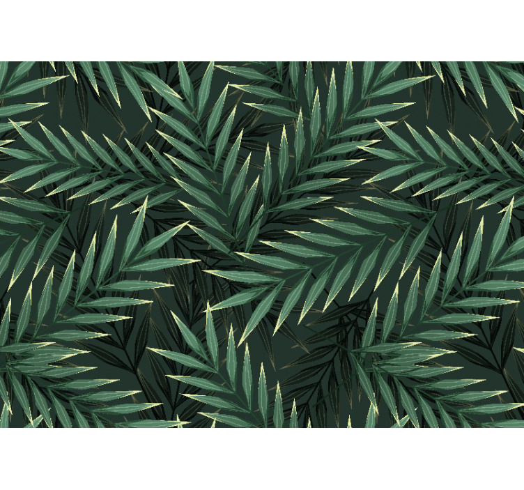 Nature wall mural lively emerald foliage - TenStickers