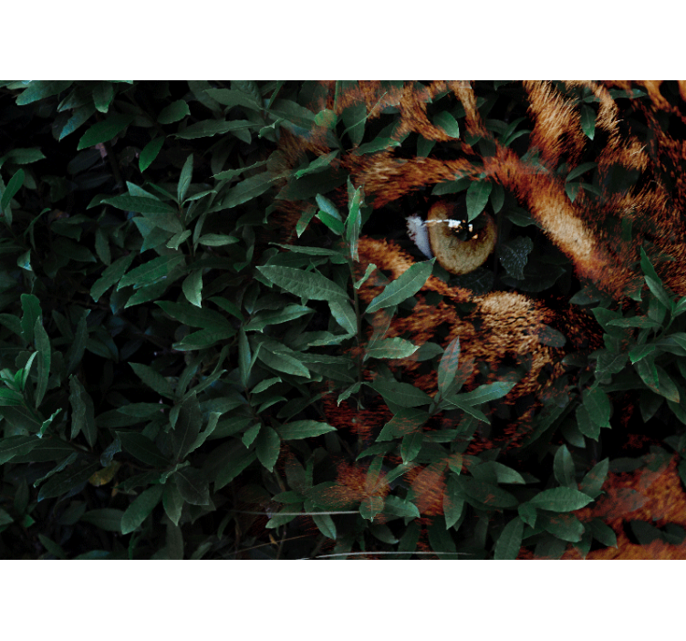 Leopard among foliage animal wall mural - TenStickers