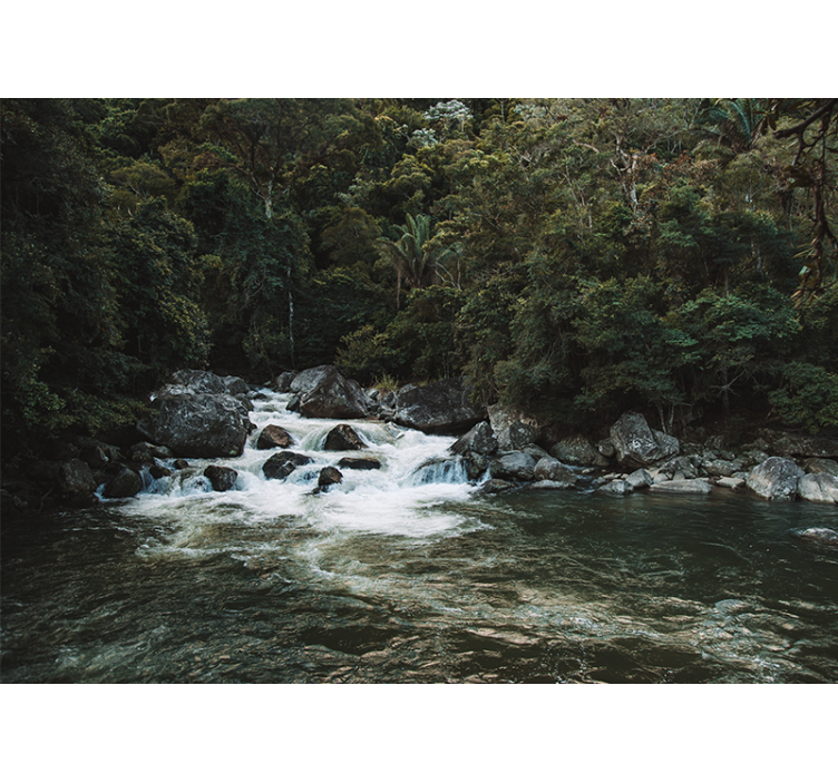 Serene River Scene nature wall mural - TenStickers