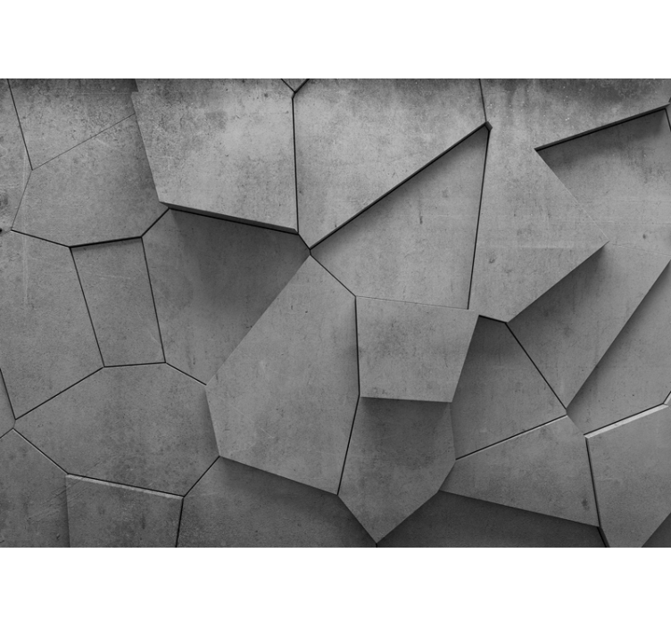 Concrete Wall Texture 3D Wall Mural - TenStickers