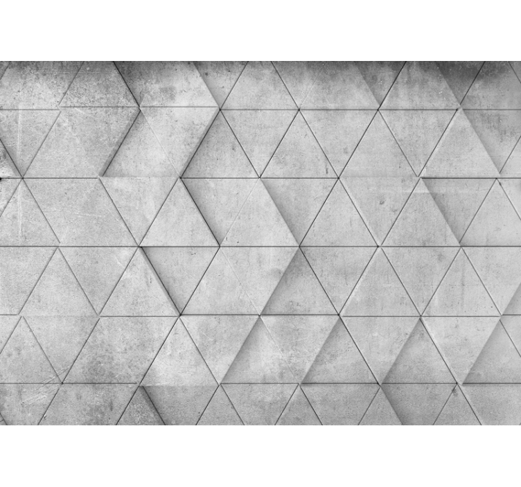 Geometrical Triangle Relief 3D Wall Mural - TenStickers