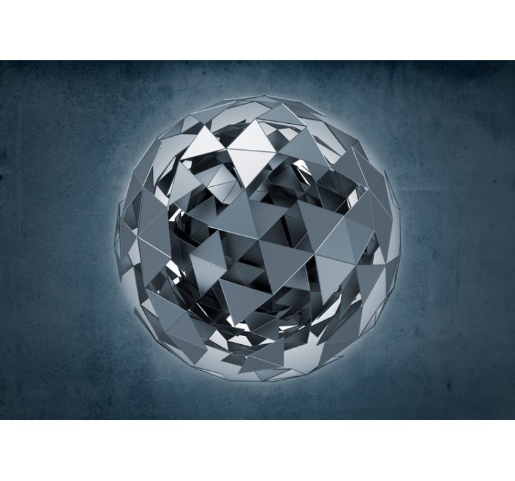 Abstract wall mural geometric sphere design - TenStickers