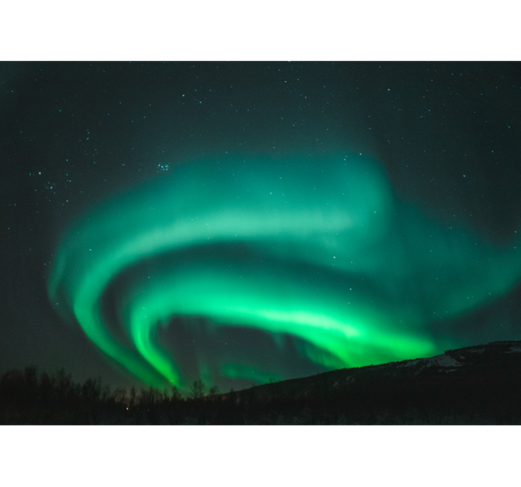 Nature wall mural aurora borealis display - TenStickers
