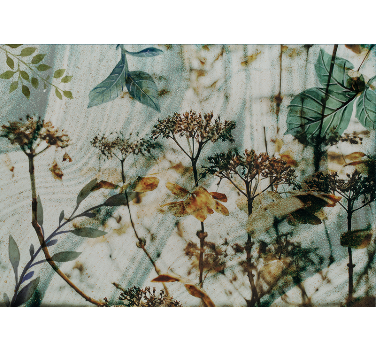 Flower mural floral leaf arrangement - TenStickers