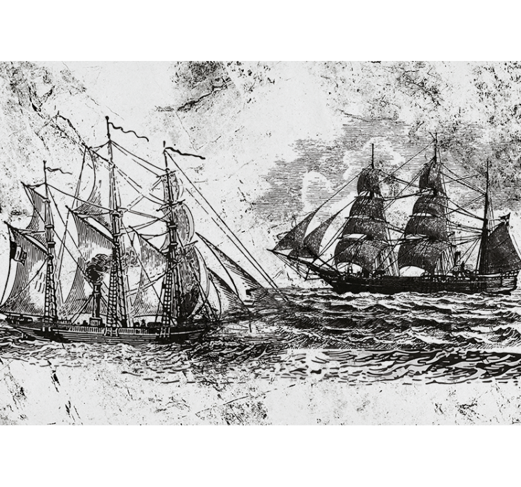 Vehicle mural of historic sailing ships - TenStickers