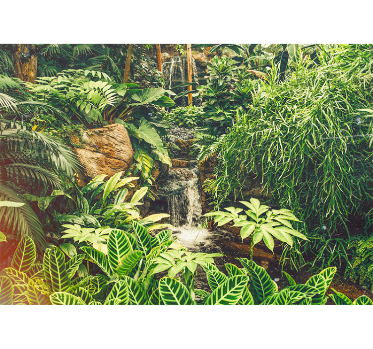 Nature wall mural vibrant tropical paradise - TenStickers