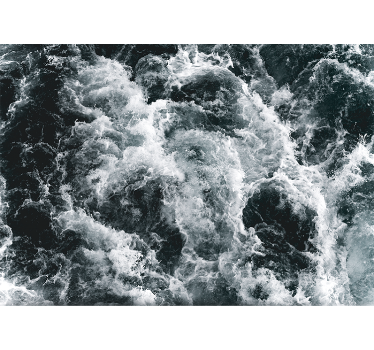 Sea mural churning ocean waves - TenStickers