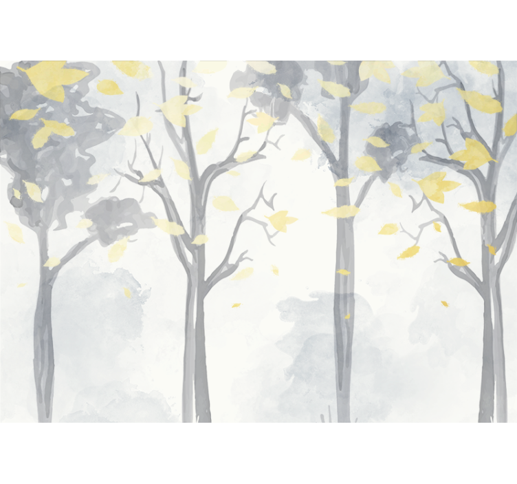 Tree mural autumn trees silhouettes - TenStickers