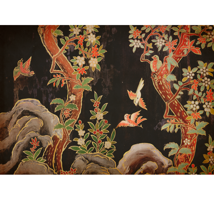 Animal wall mural tropical birds scene - TenStickers