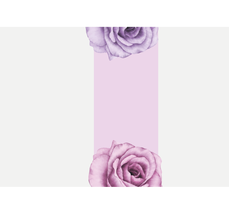 Flower mural purple rose design - TenStickers