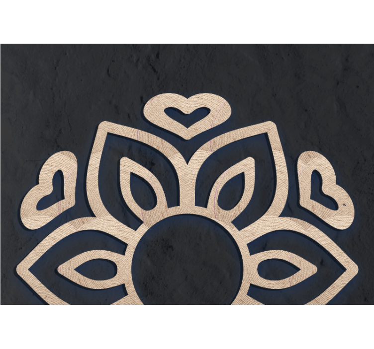 Buddha mural heart lotus pattern - TenStickers