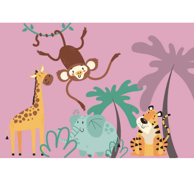 "Boho" kids jungle wall mural - TenStickers