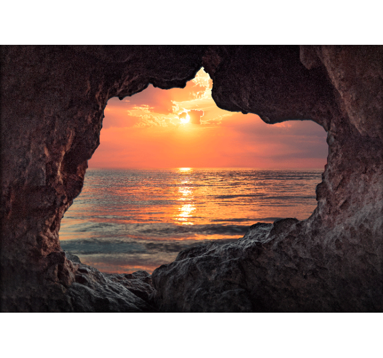 Landscape mural wallpaper sea sunset view - TenStickers