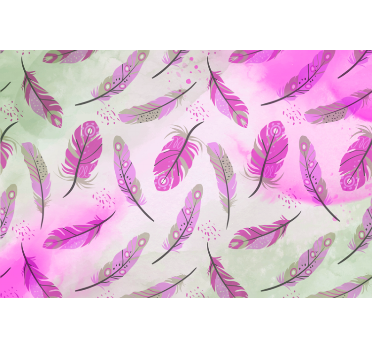 Boho feathers zen wall mural - TenStickers