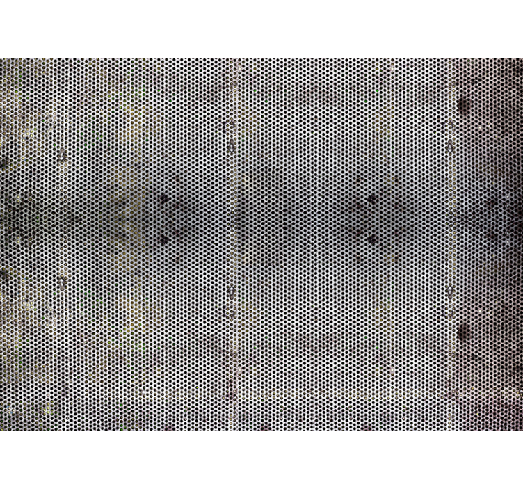 Pierced metal = Metal with holes wall mural - TenStickers