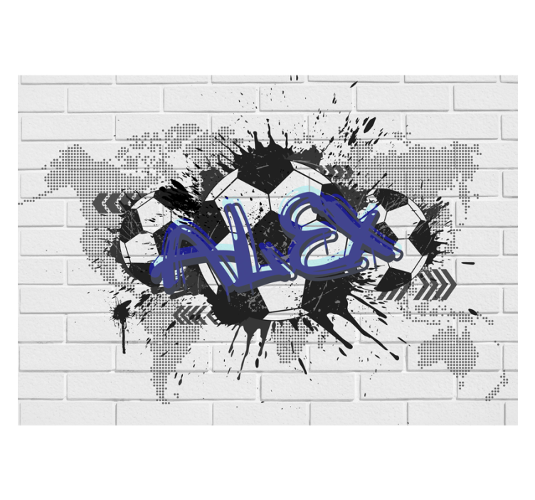 Football graffiti custom wall mural - TenStickers
