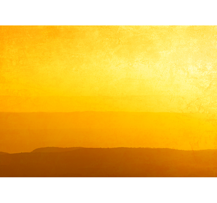 hills at sunset Yellow wall mural - TenStickers