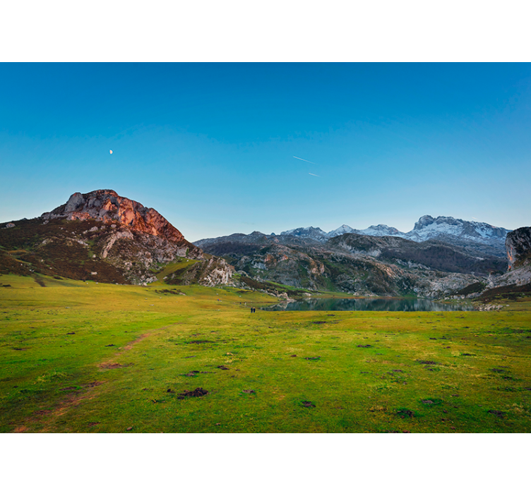 Mountainous Pasture Vista landscape mural wallpaper - TenStickers