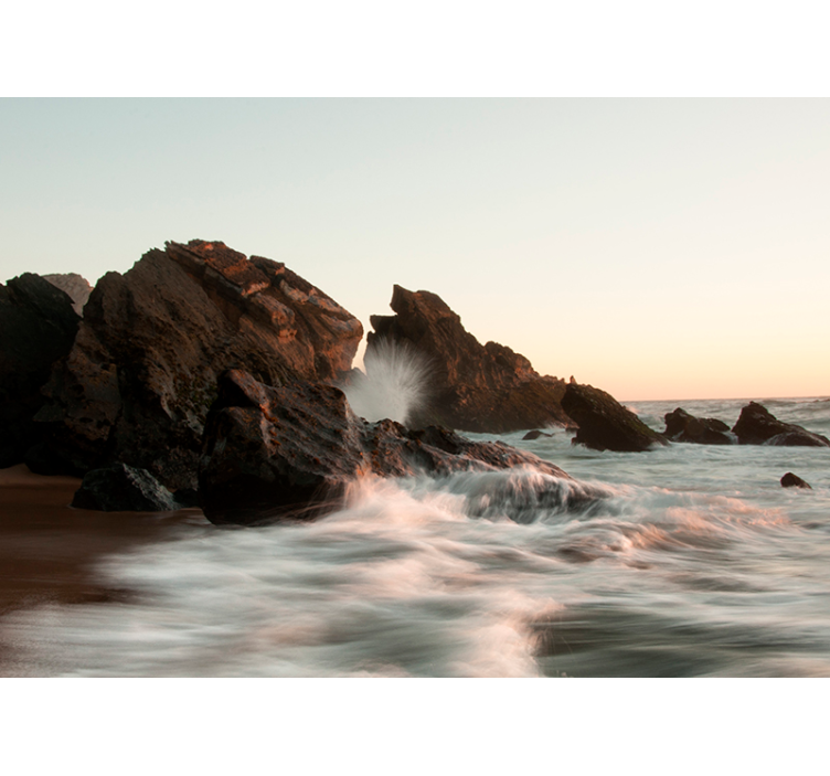 Seascape Serenity Scene landscape mural wallpaper - TenStickers